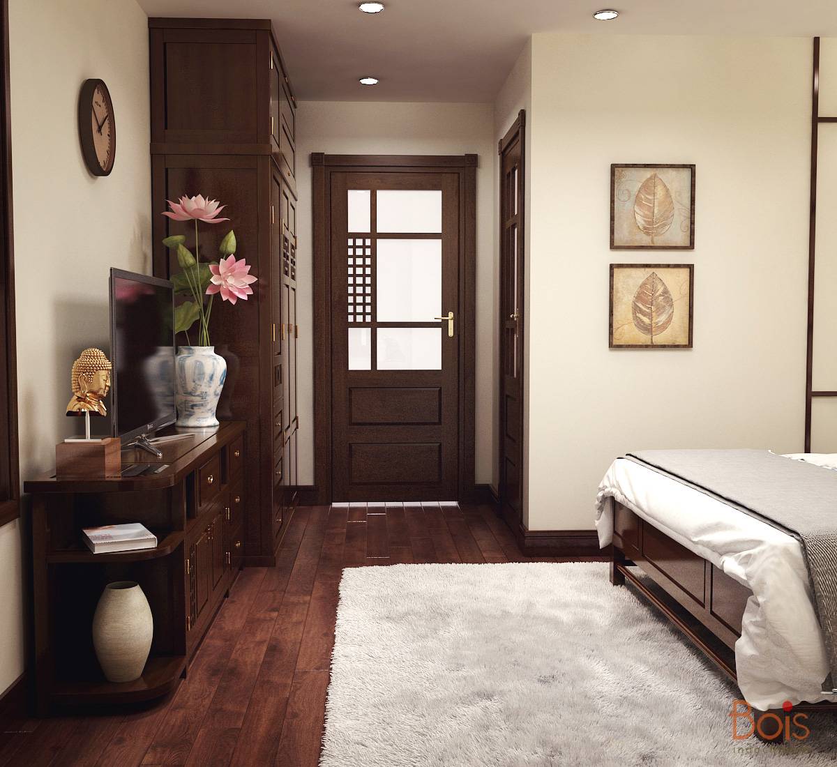 Nét an nhiên và tĩnh tại bên trong căn hộ chung cư có thiết kế nội thất hoàn toàn bằng gỗ tự nhiên